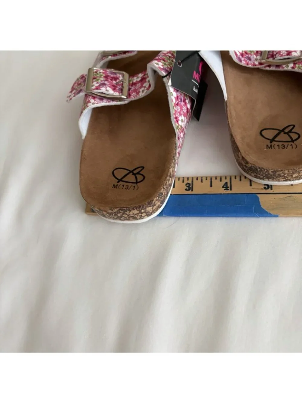 Girls Sandals 13/1 Floral Strap New With Tags Bobbie Brooks Flower Pink Purple